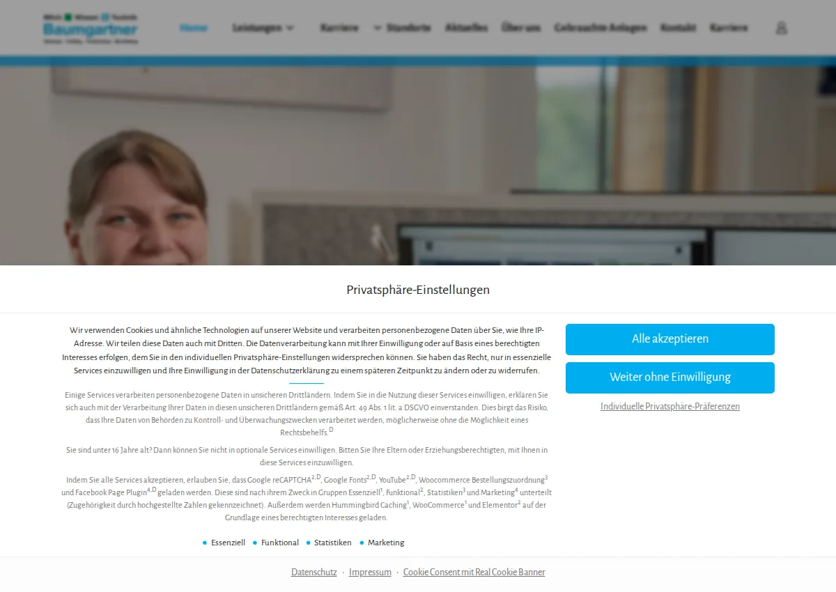 Store homepage