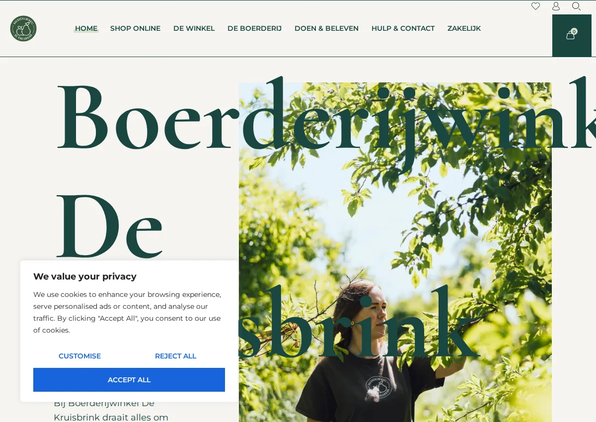 Store homepage