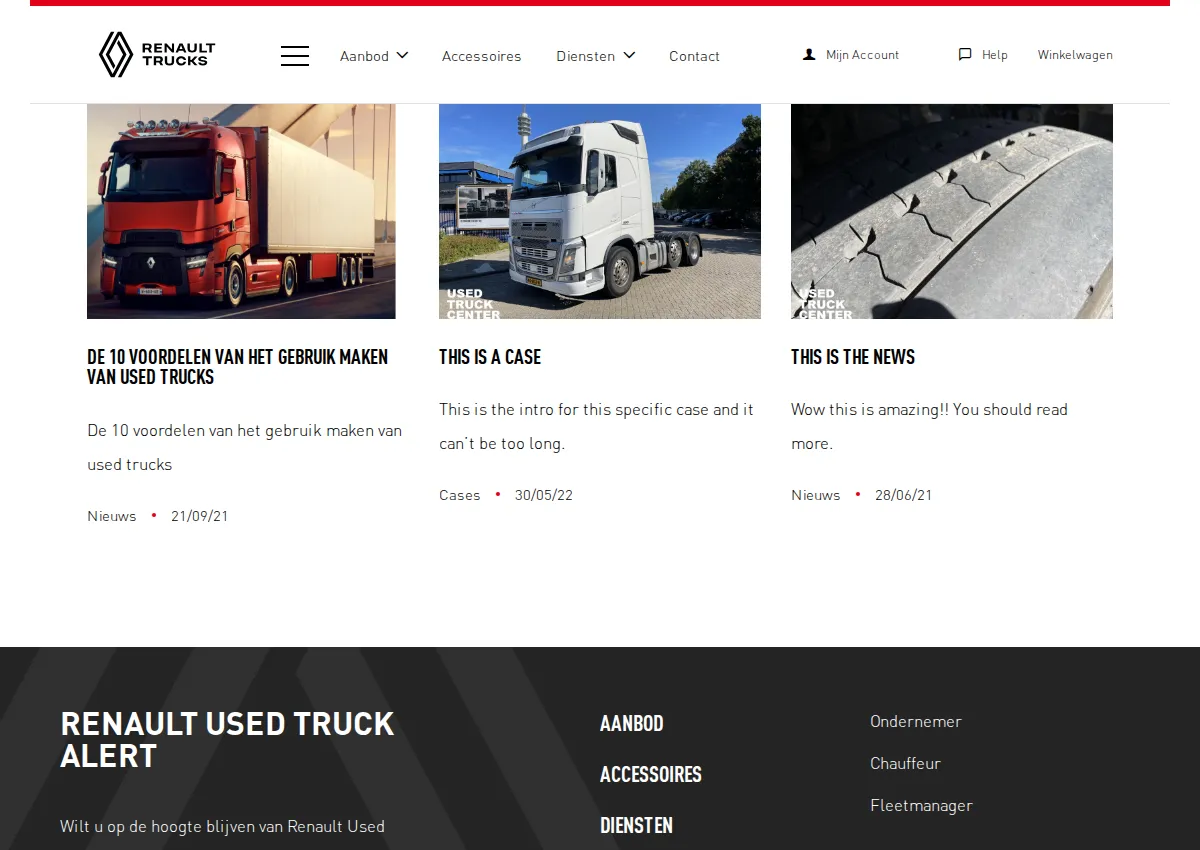 Store homepage