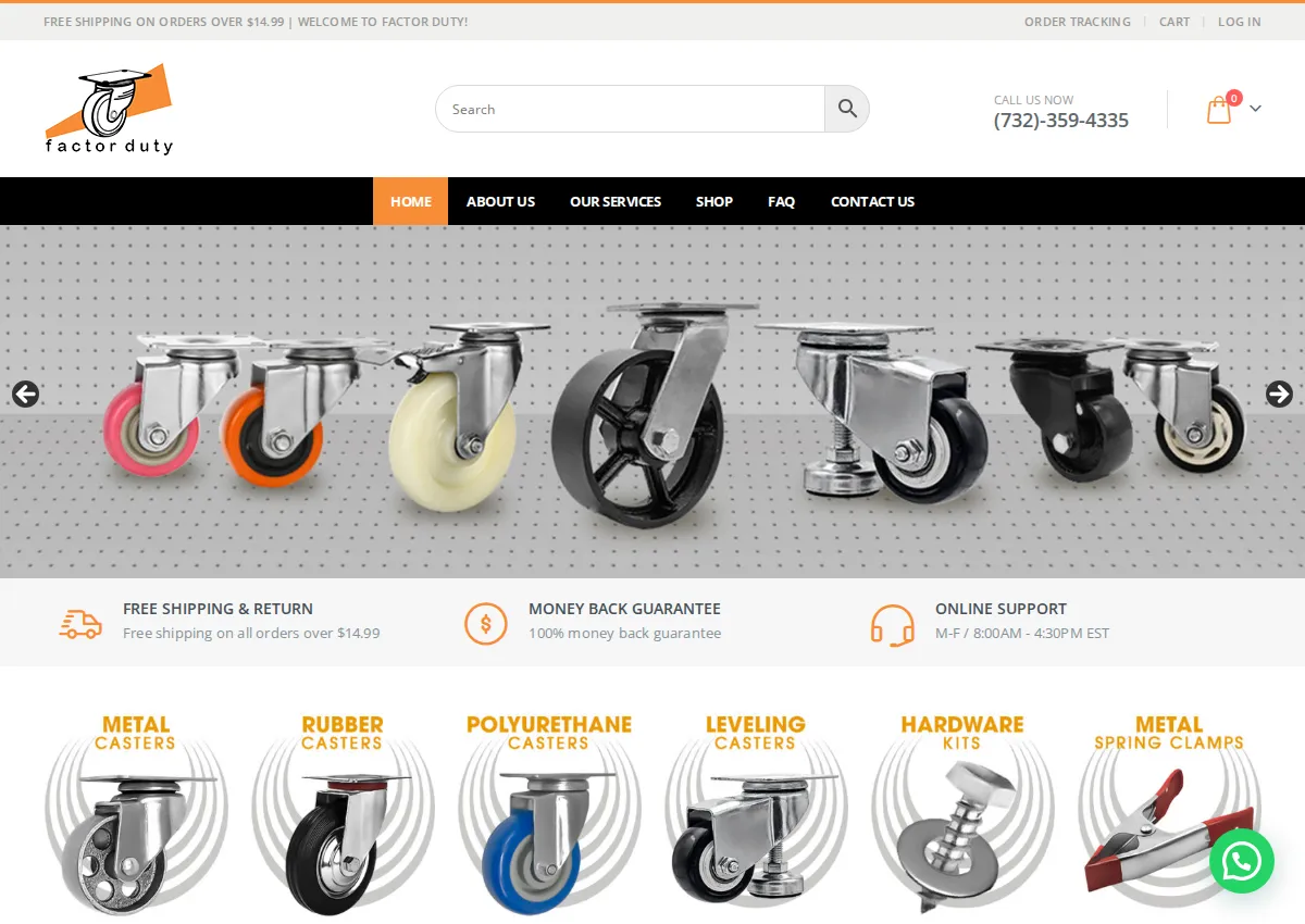 Store homepage