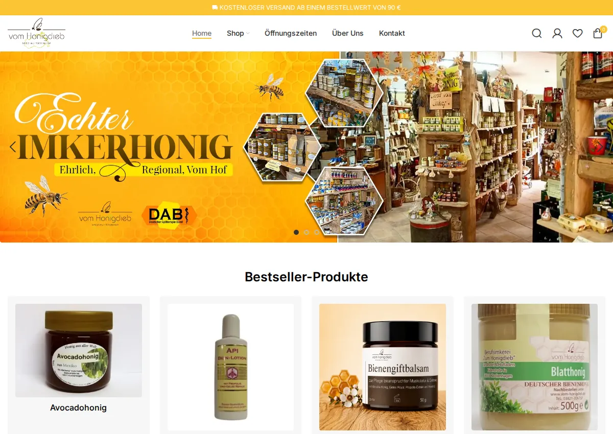 Store homepage