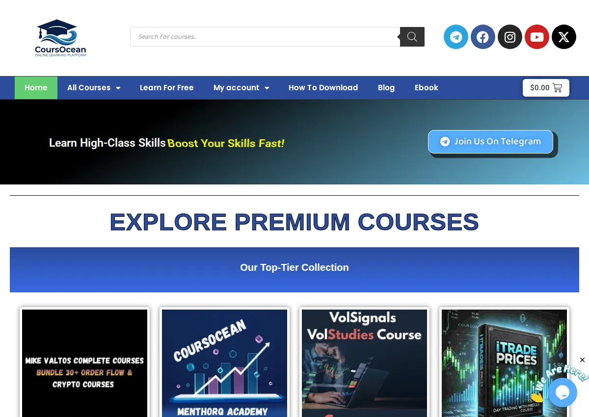 Store homepage