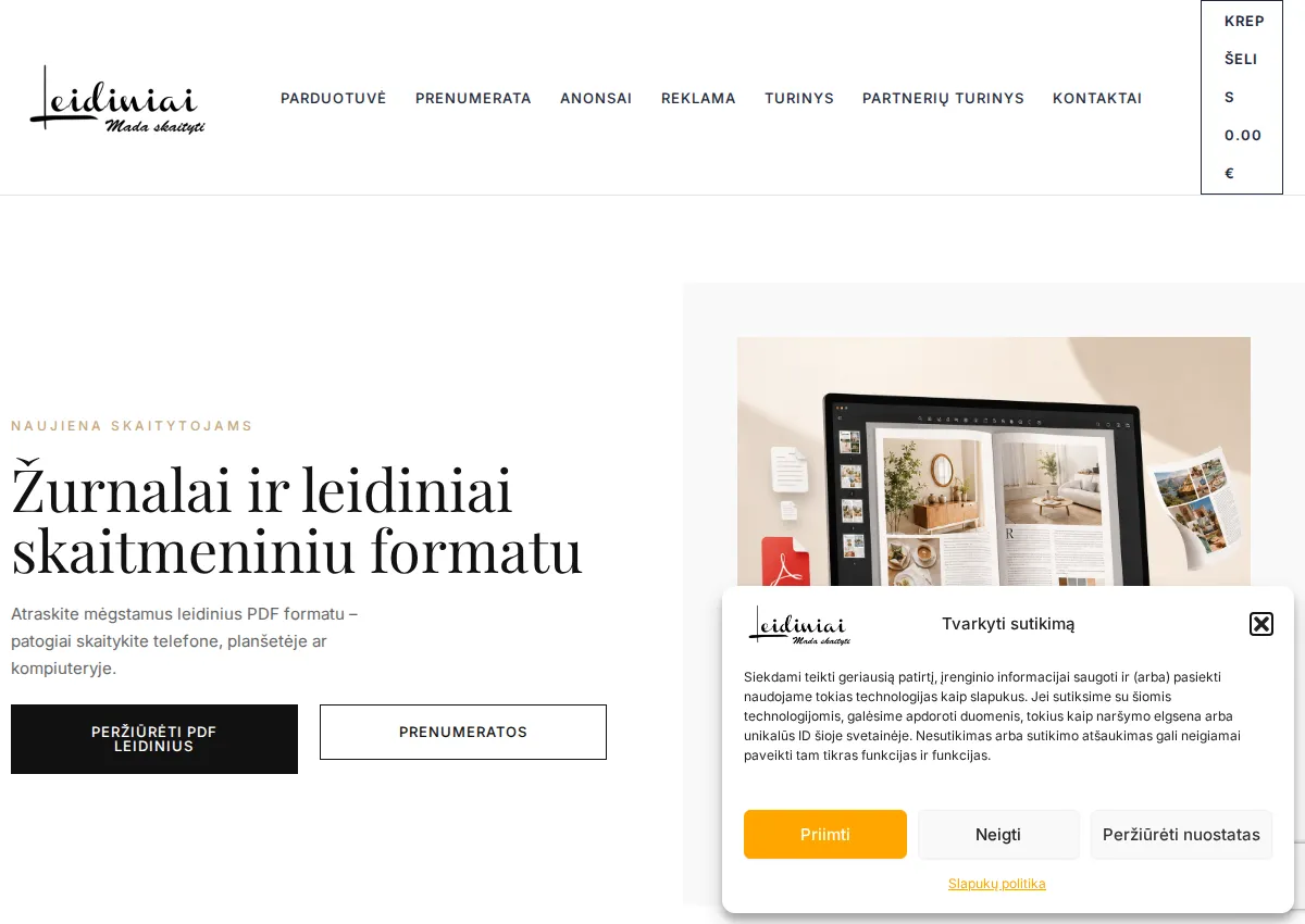 Store homepage
