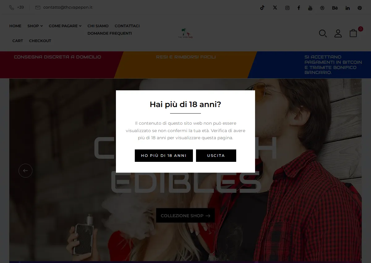Store homepage