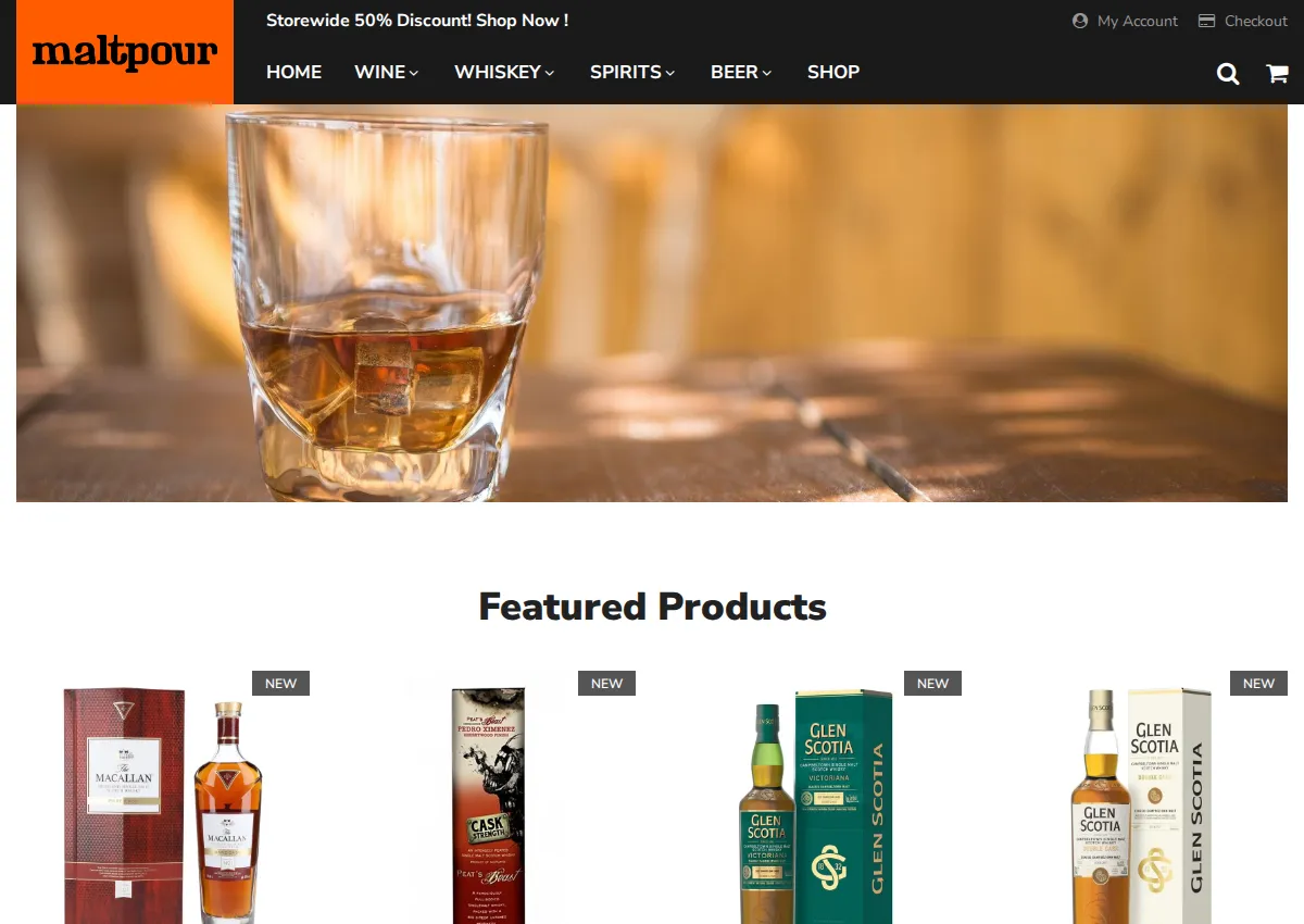 Store homepage