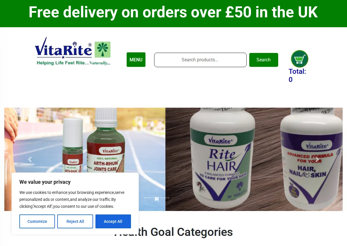 Store homepage
