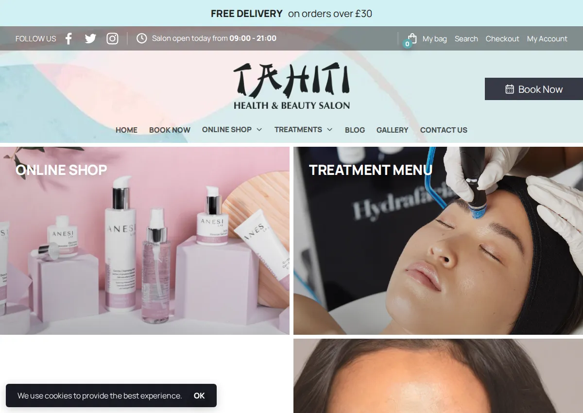 Store homepage