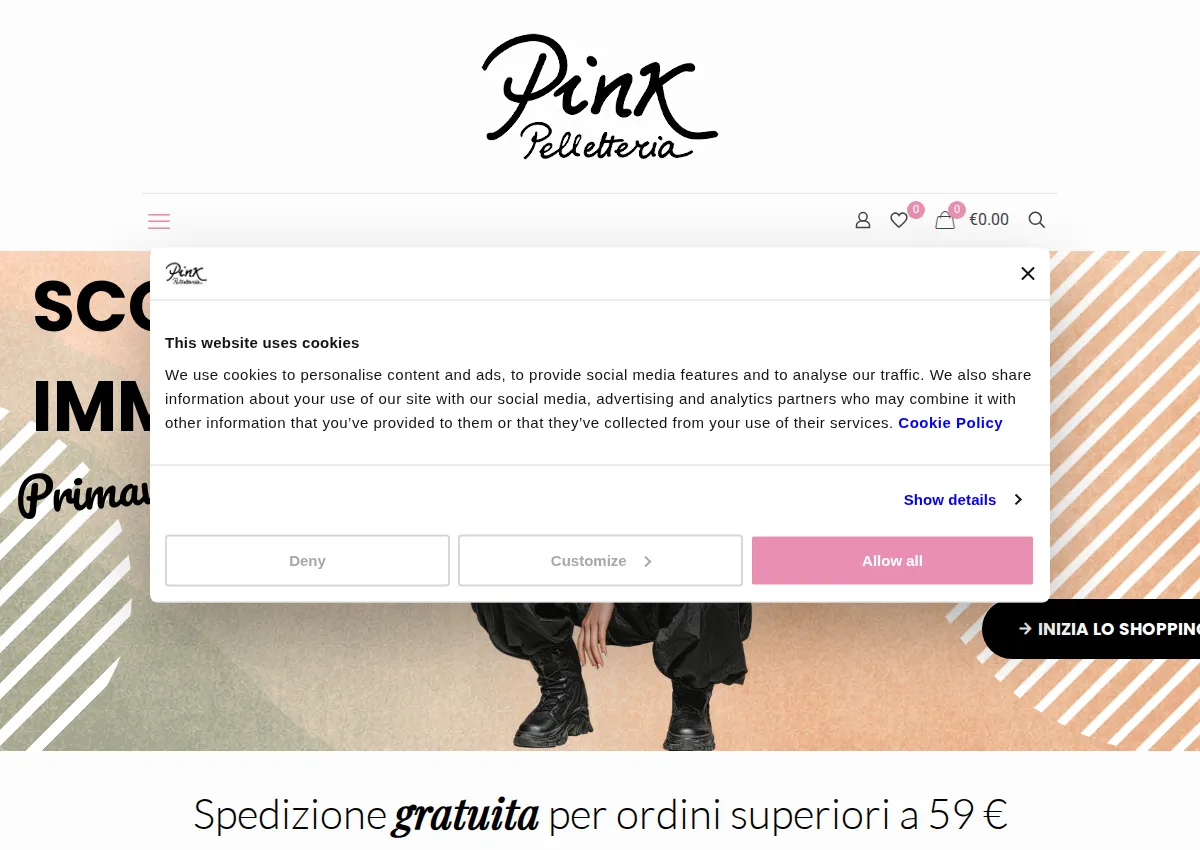 Store homepage