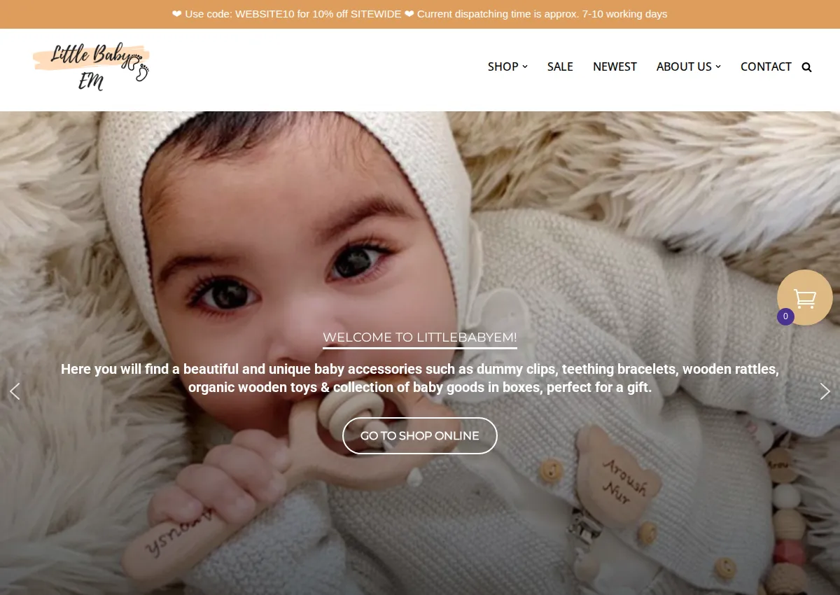 Store homepage