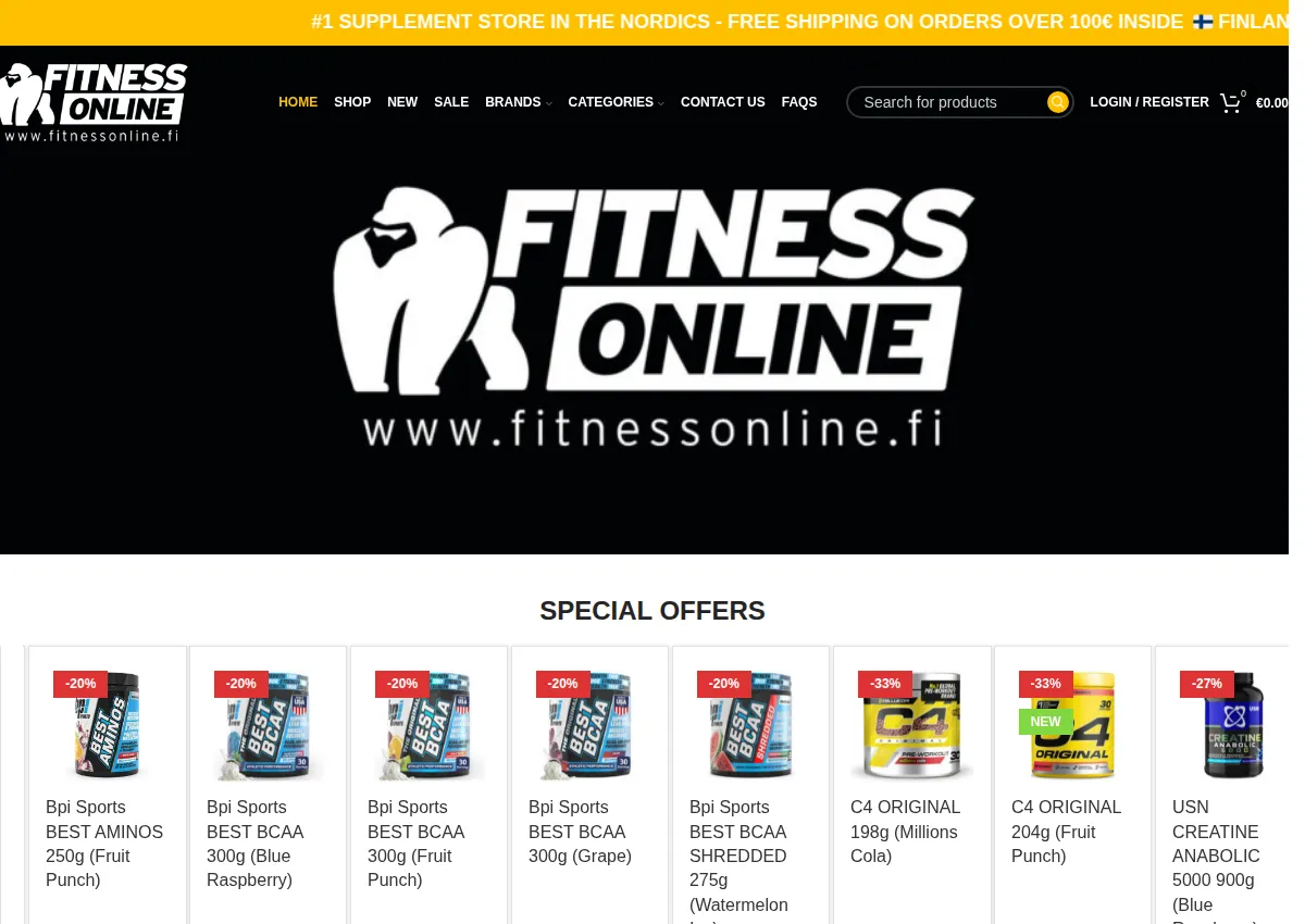 Store homepage