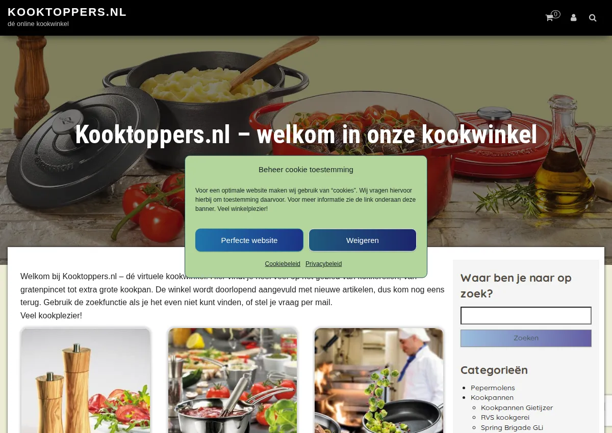 Store homepage