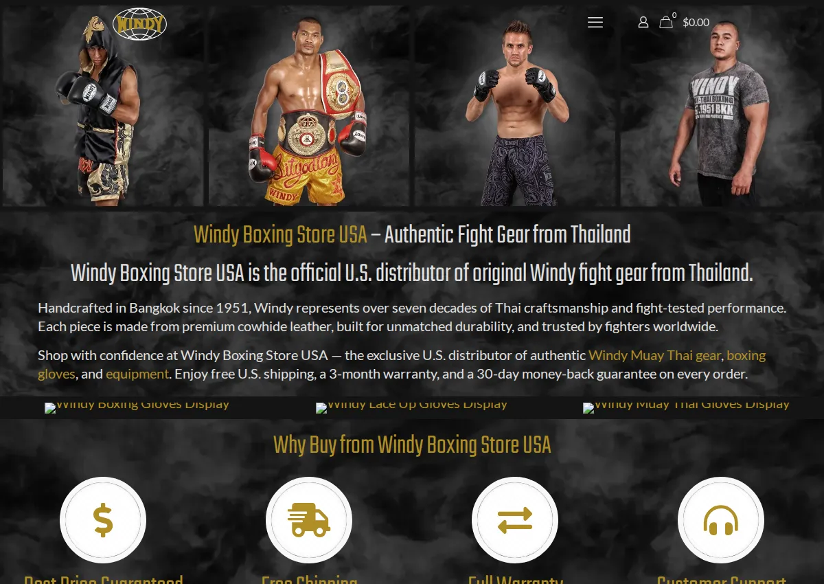 Store homepage