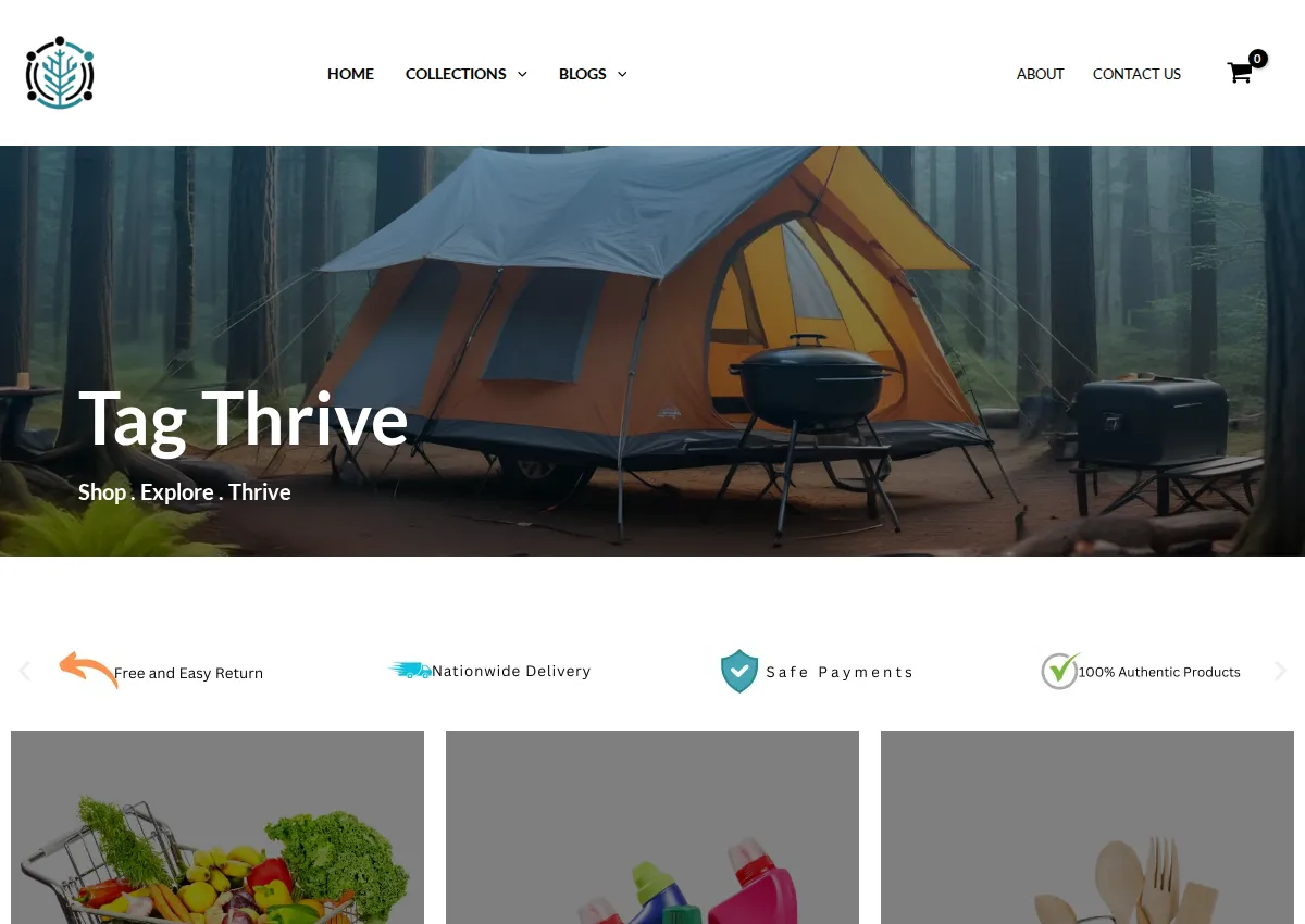 Store homepage