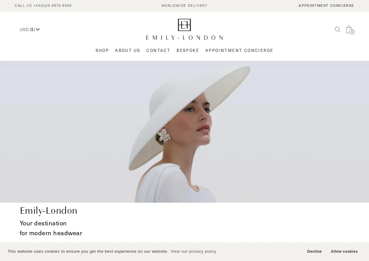 Store homepage