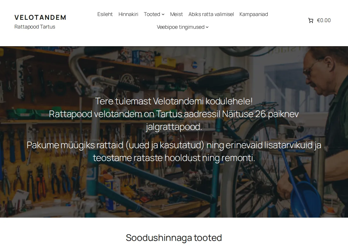 Store homepage