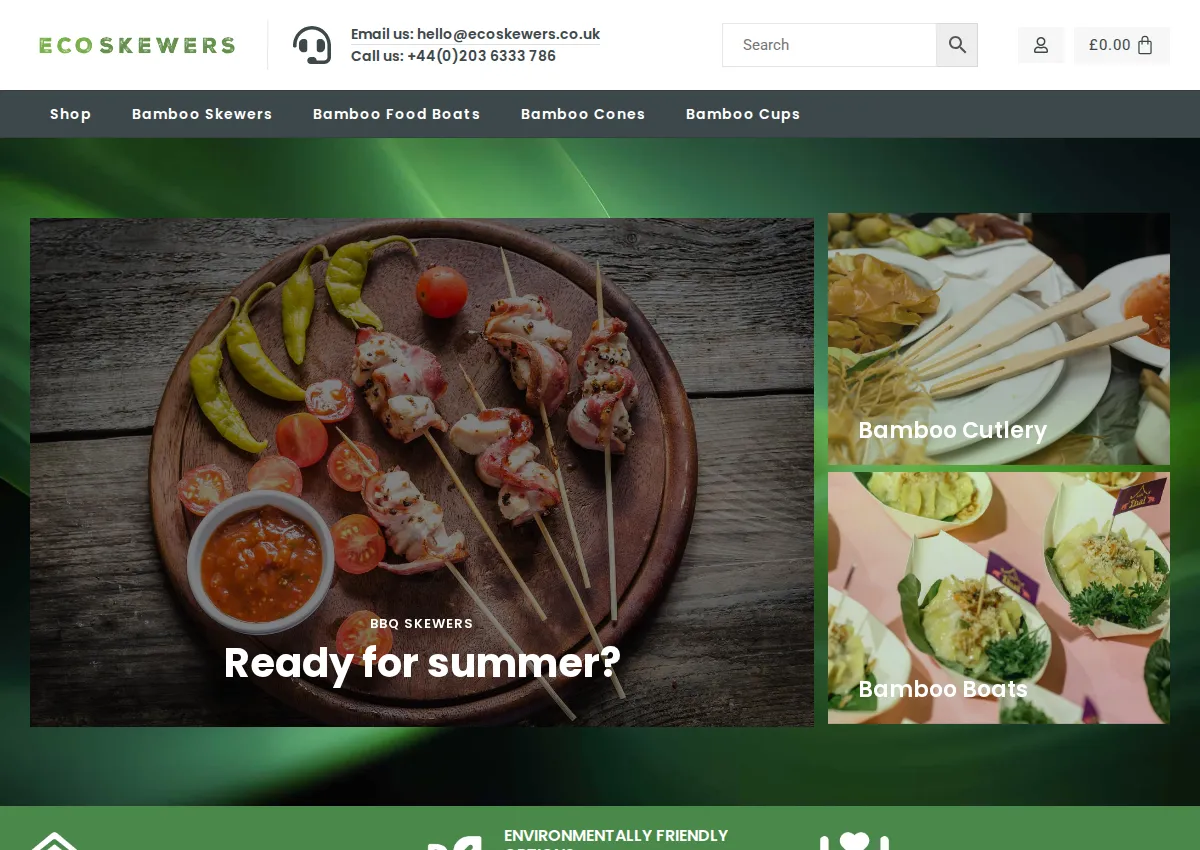 Store homepage