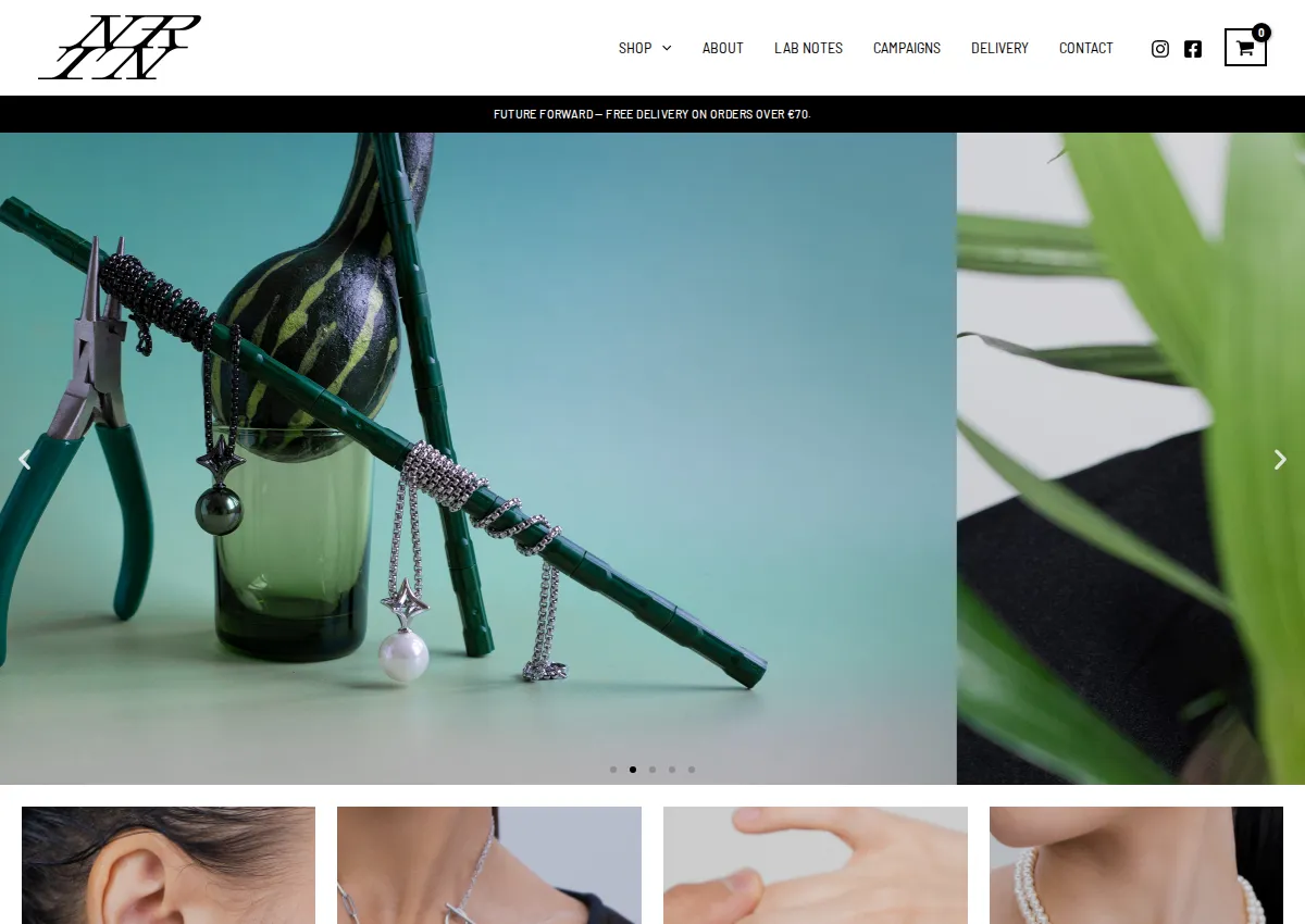 Store homepage