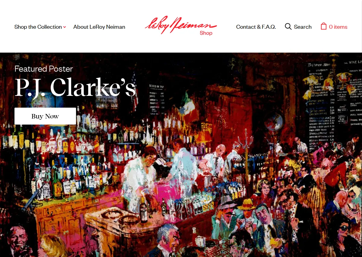 Store homepage