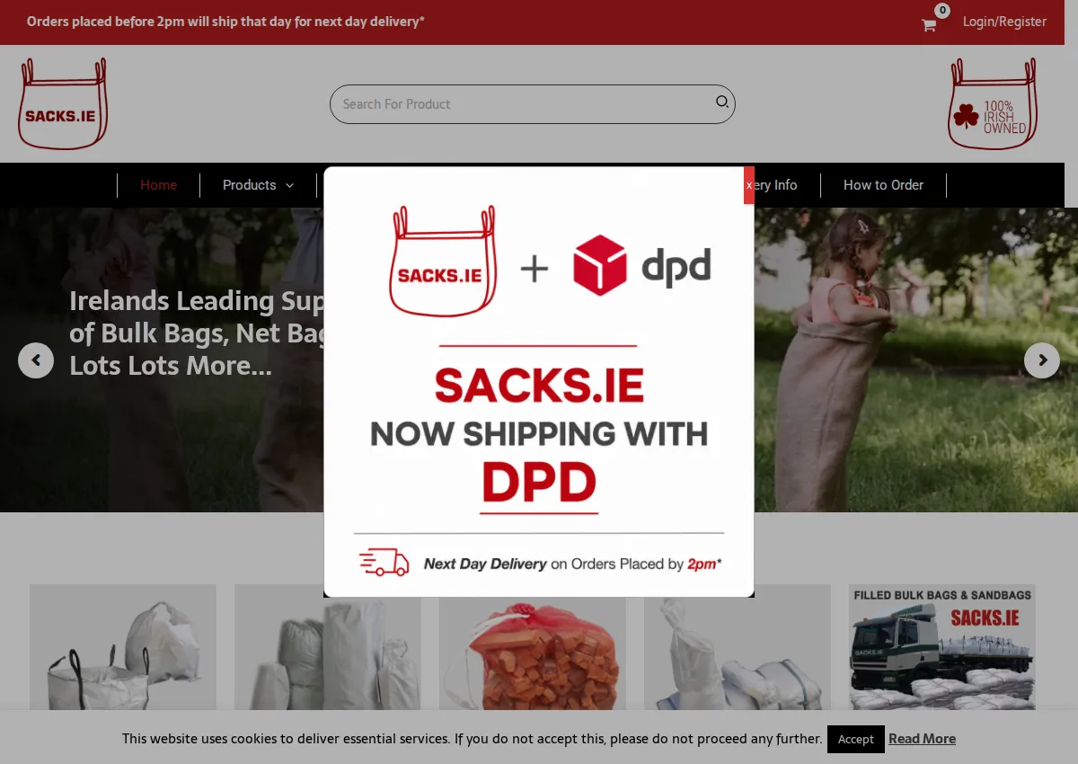 Store homepage