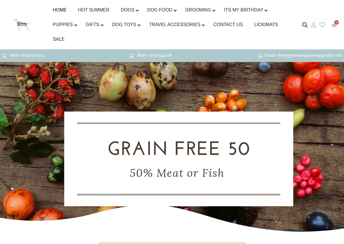 Store homepage