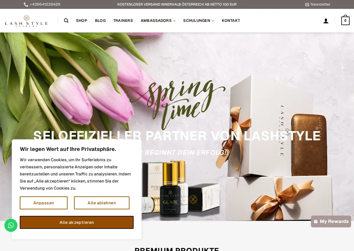 Store homepage