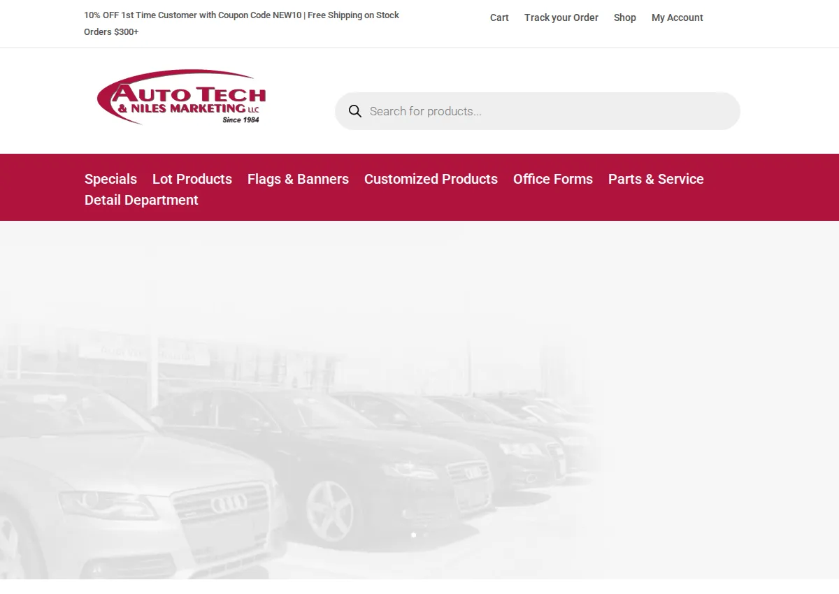 Store homepage