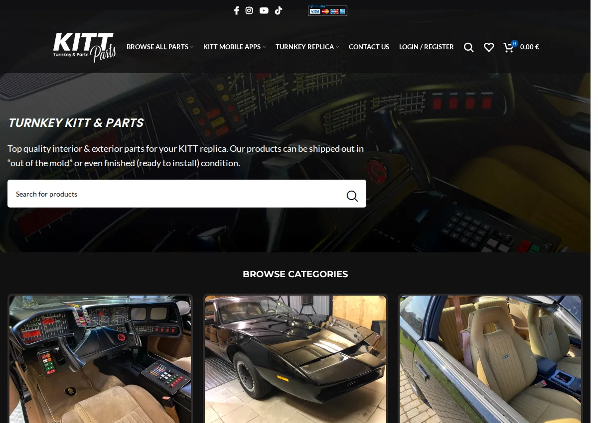 Store homepage