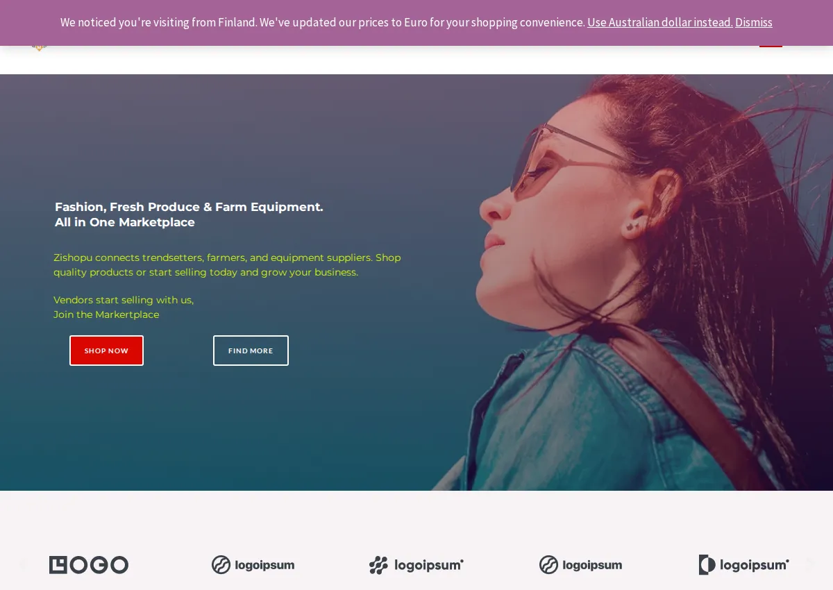 Store homepage