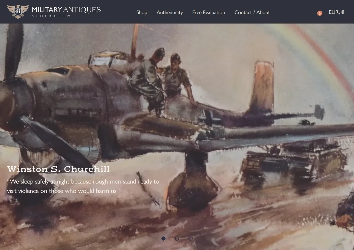 Store homepage