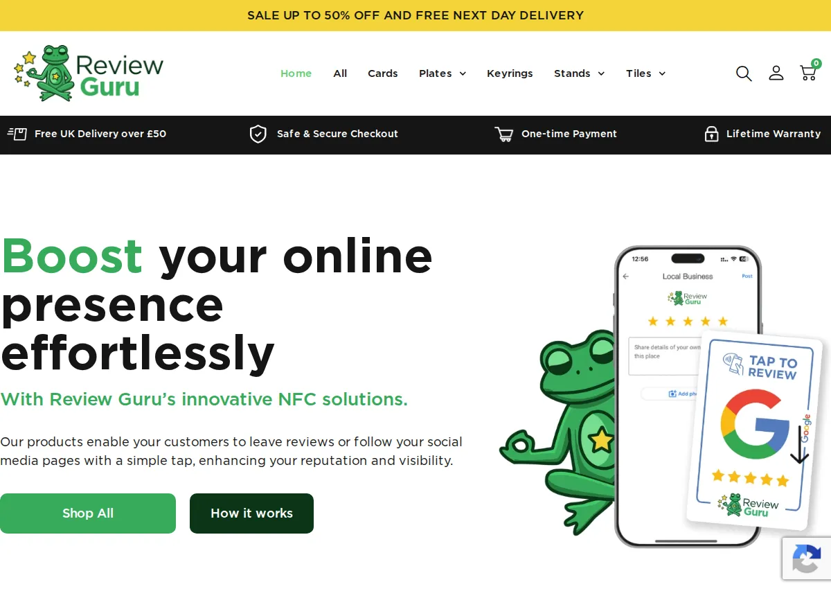 Store homepage