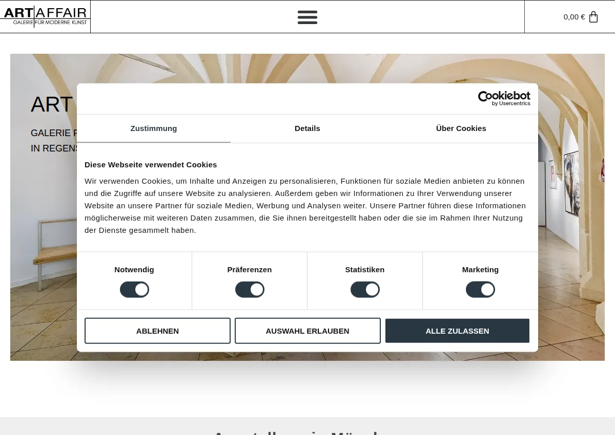 Store homepage