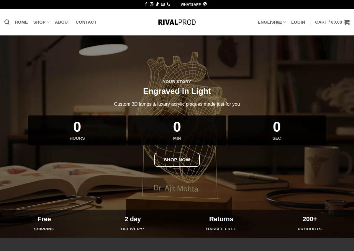 Store homepage