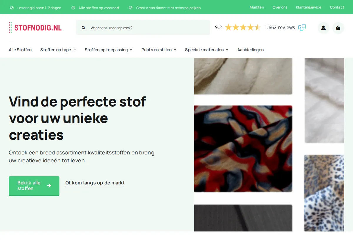 Store homepage