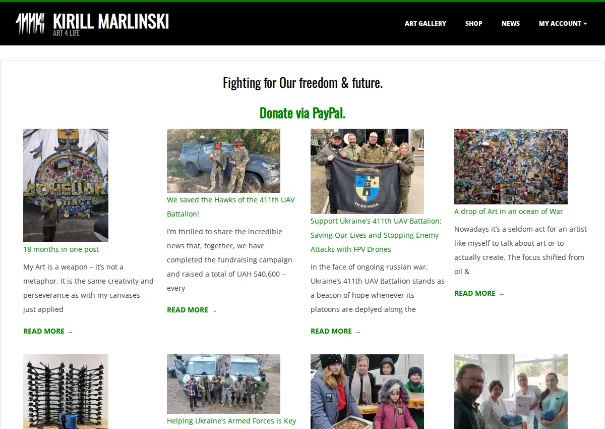 Store homepage