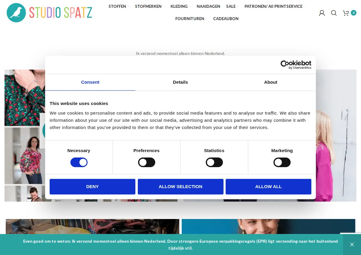 Store homepage