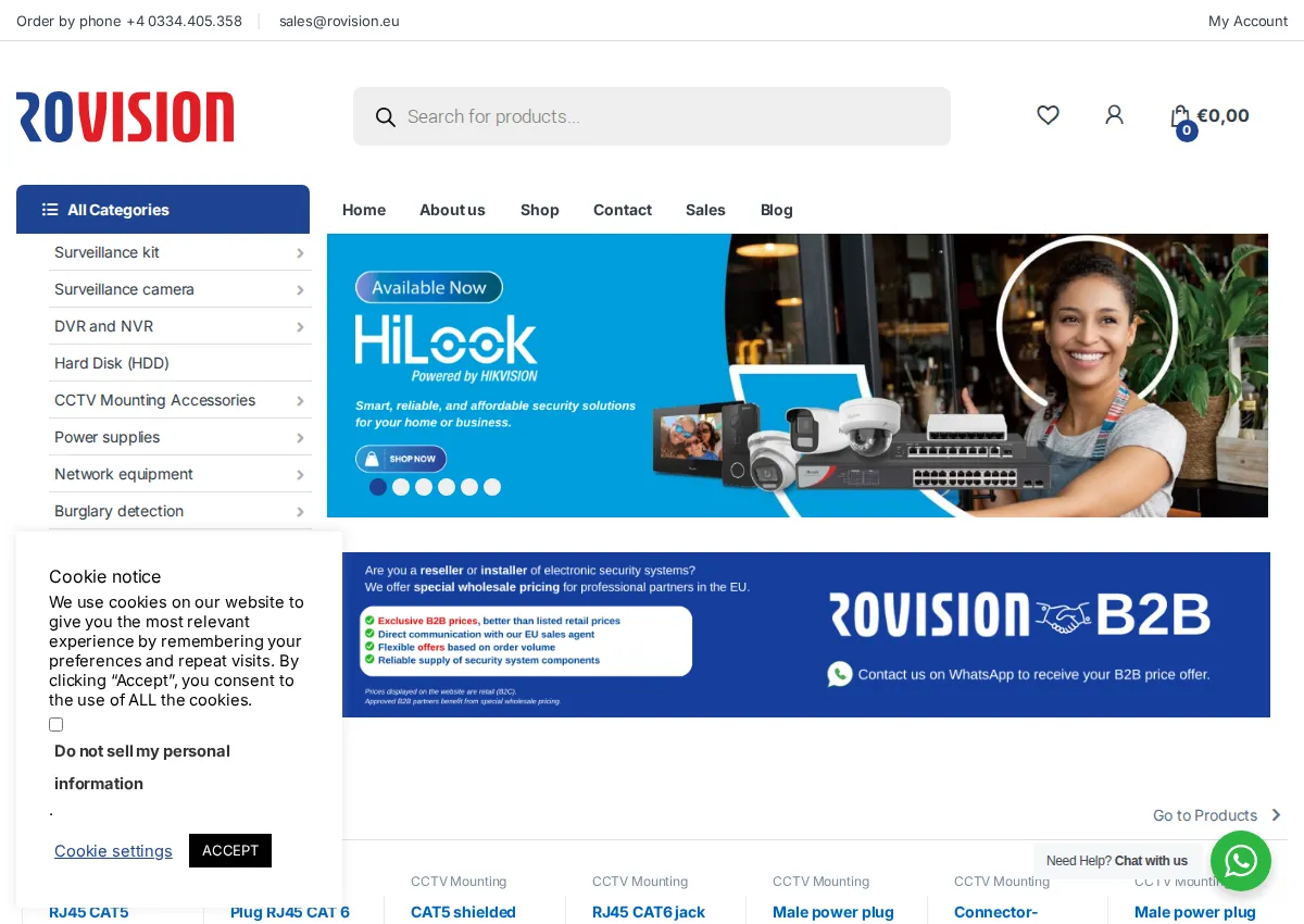 Store homepage