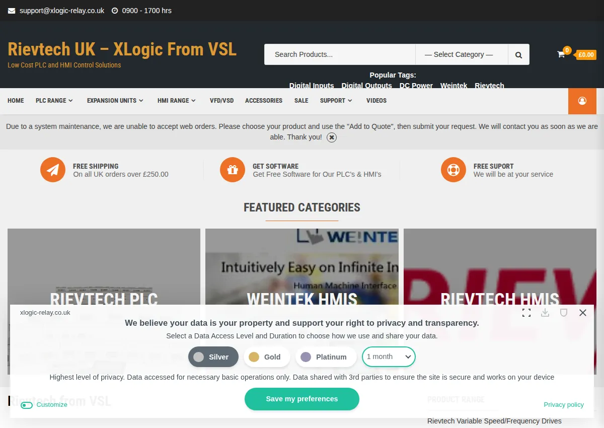 Store homepage