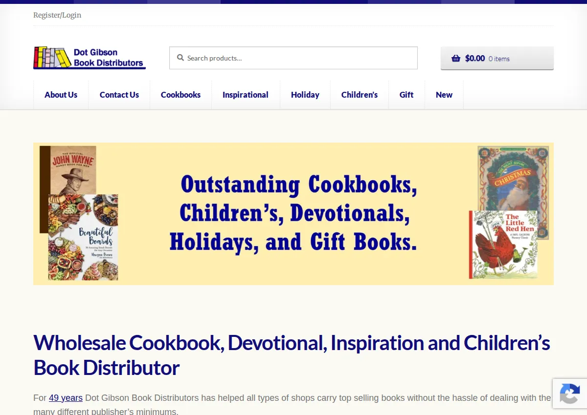 Store homepage