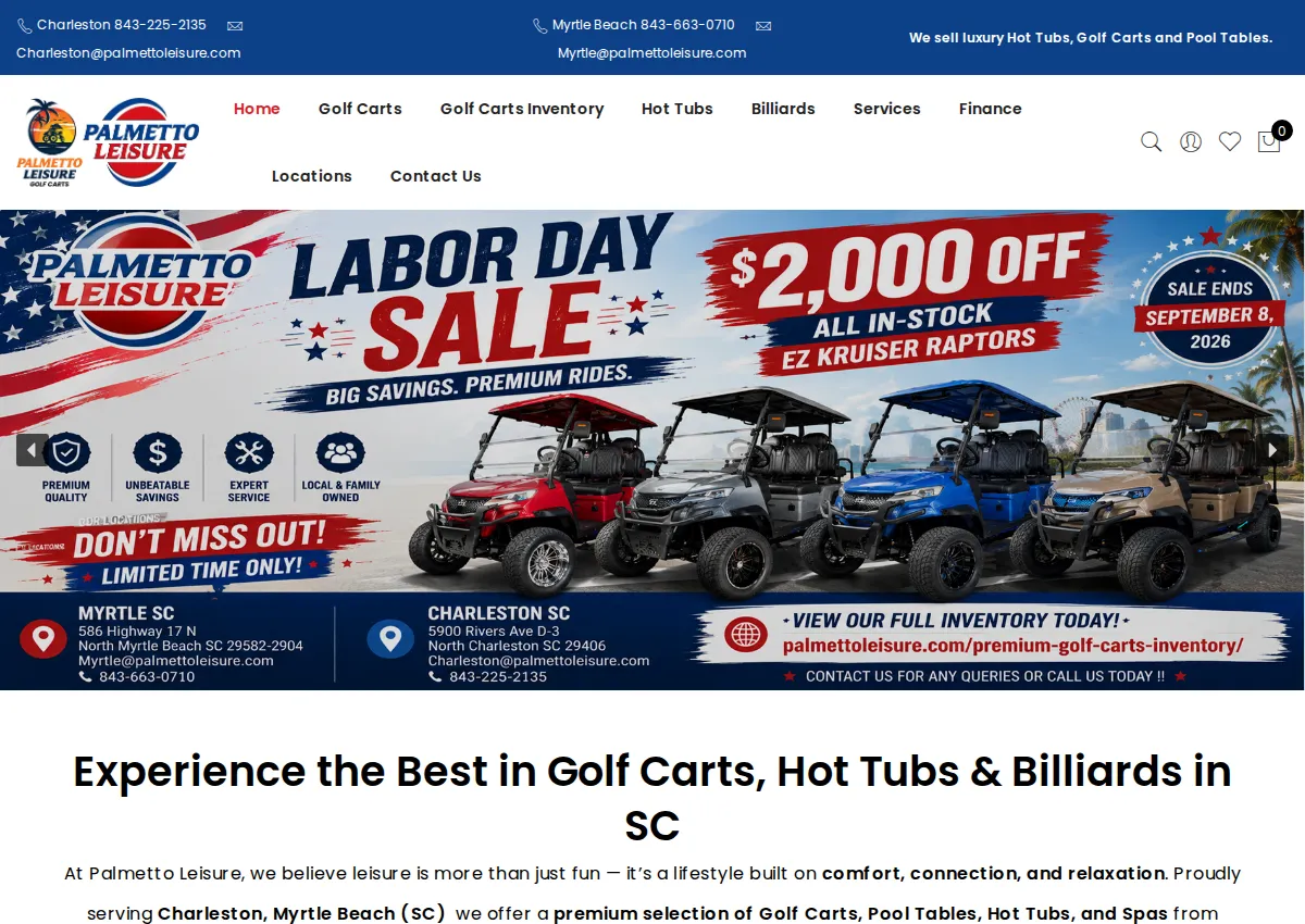 Store homepage
