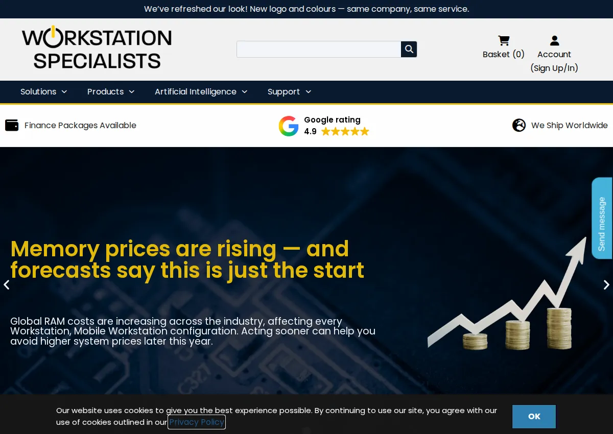 Store homepage