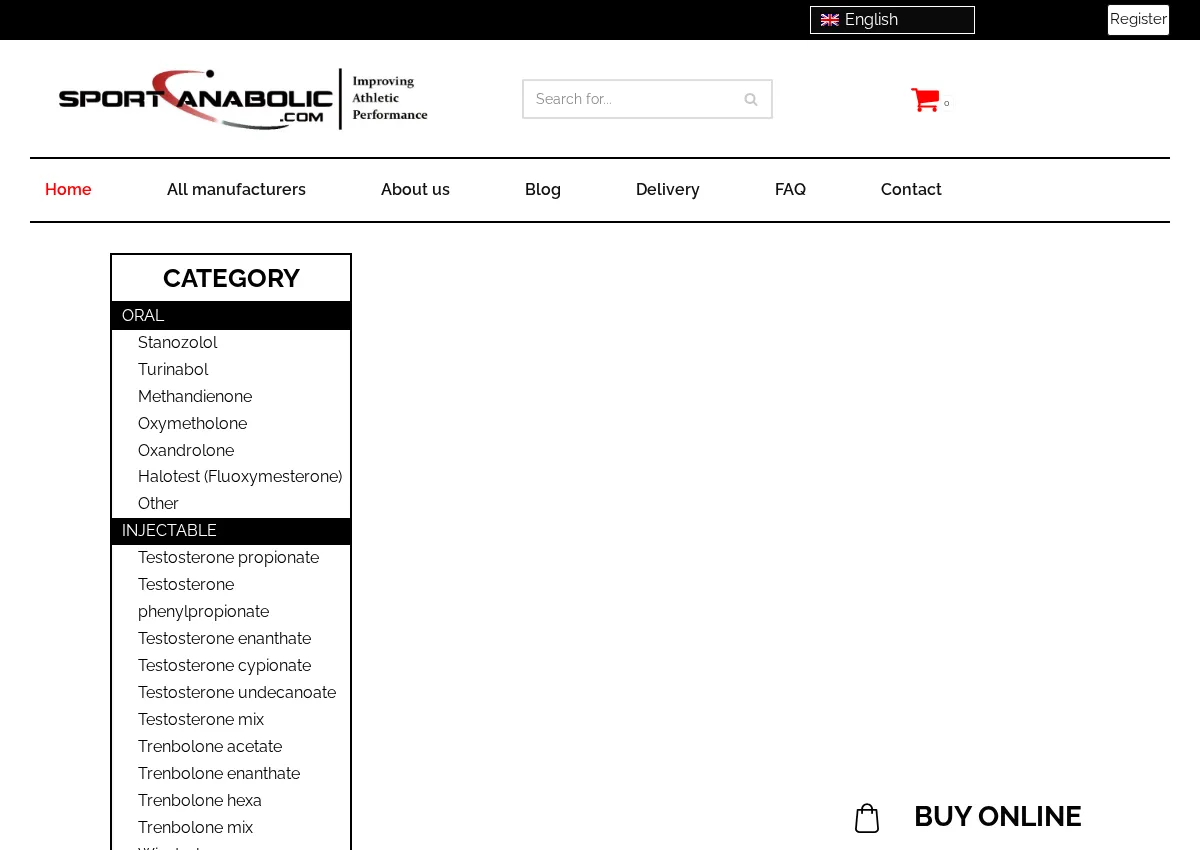Store homepage