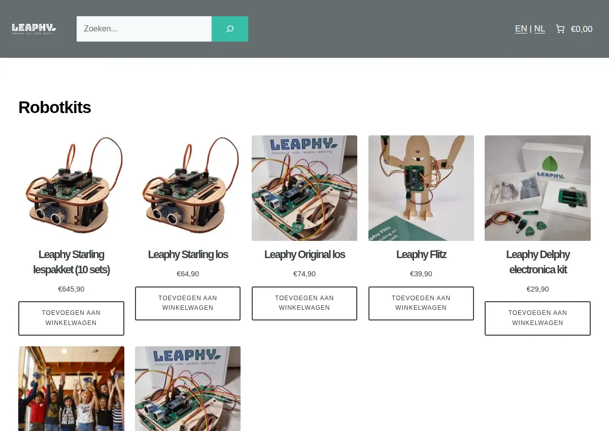 Store homepage