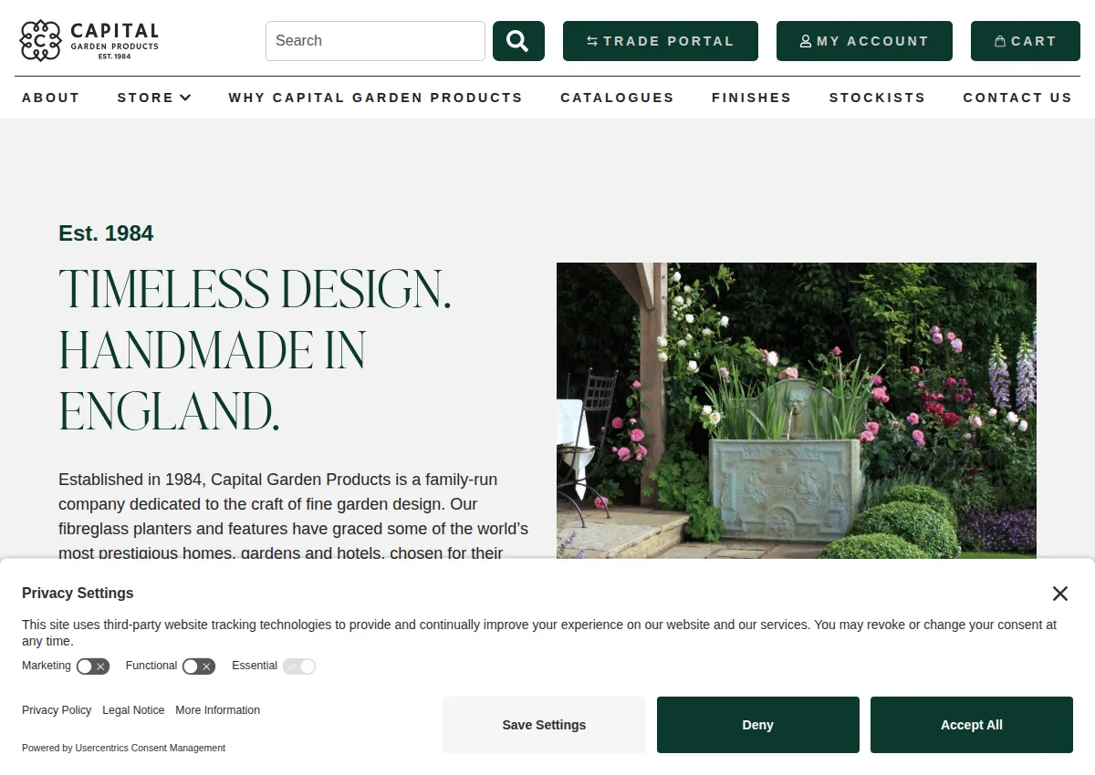 Store homepage
