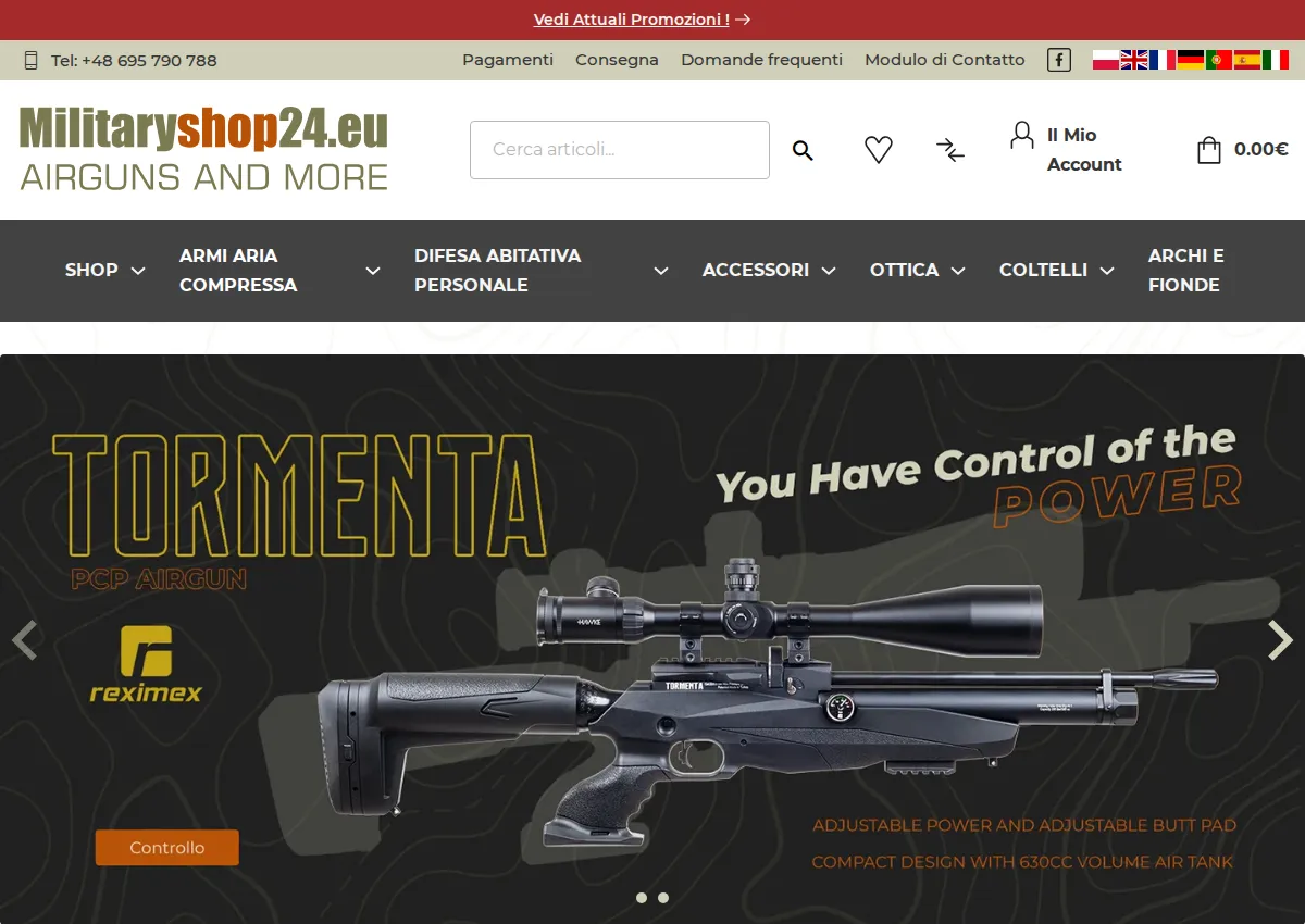 Store homepage