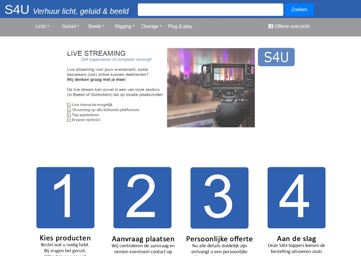 Store homepage