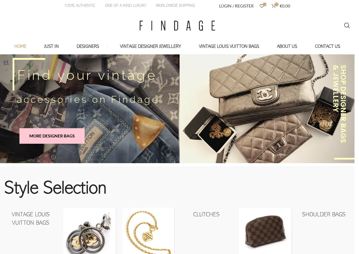 Store homepage