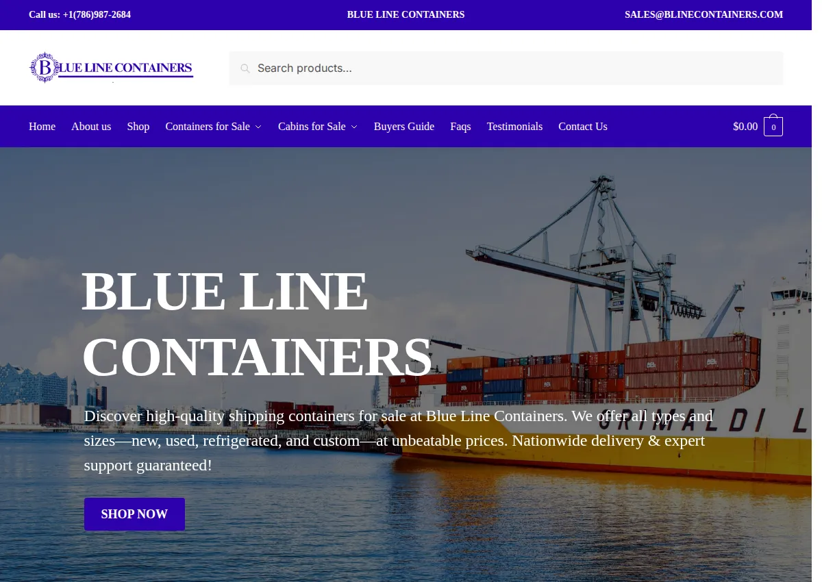 Store homepage