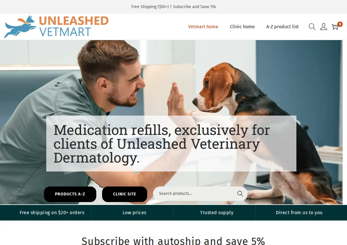 Store homepage
