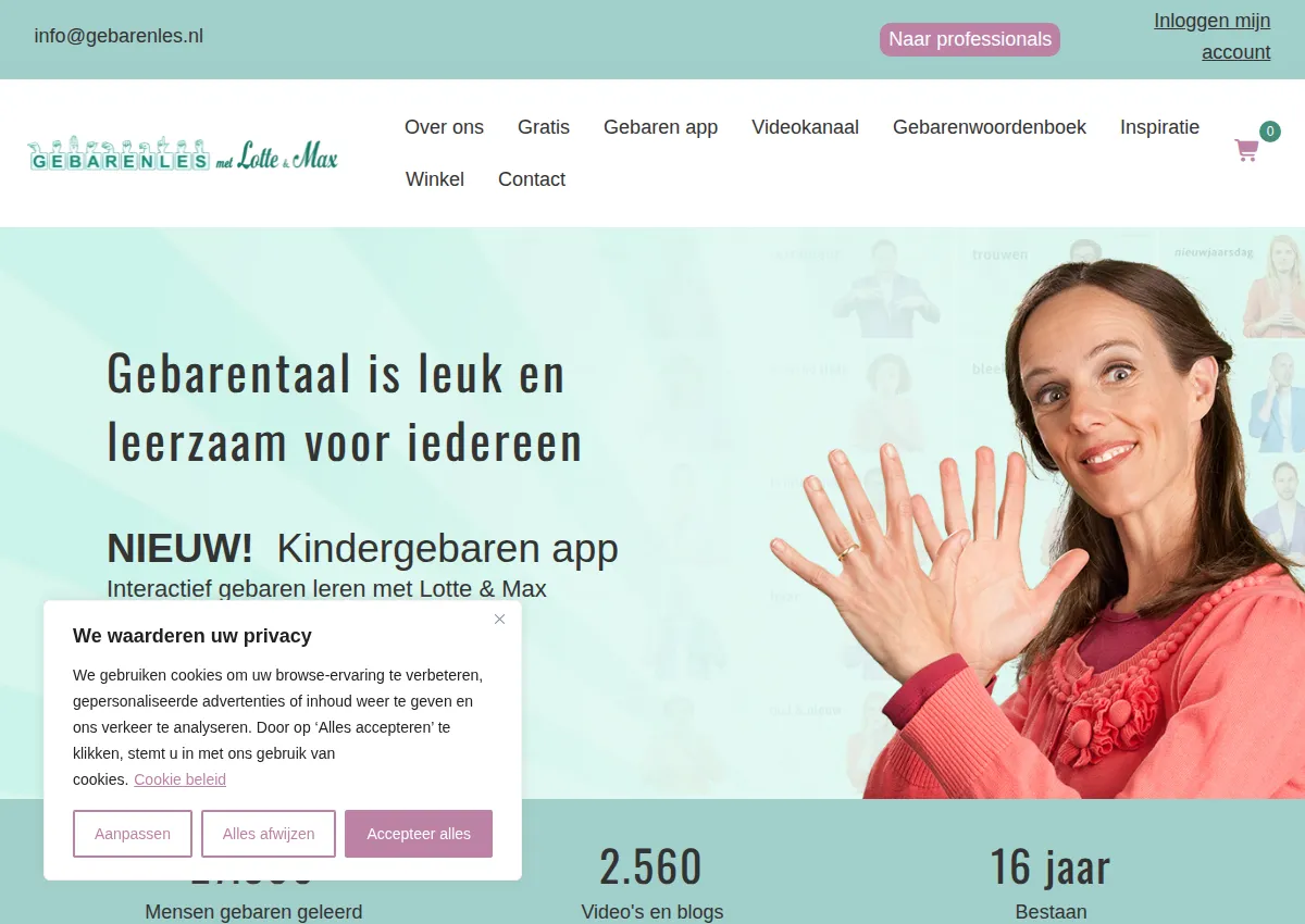 Store homepage