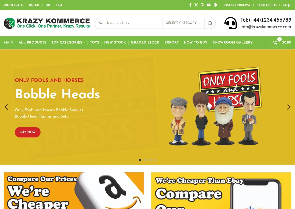 Store homepage
